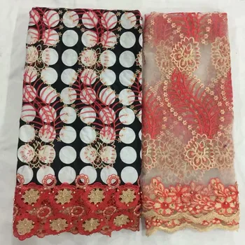 Pretty wedding/party African real batik wax cord lace fabric(6y) and 2y tulle net lace fabric for dress set WNL23 
Pretty wedding/party African real batik wax cord lace fabric(6y) and 2y tulle net lace fabric for dress set WNL23