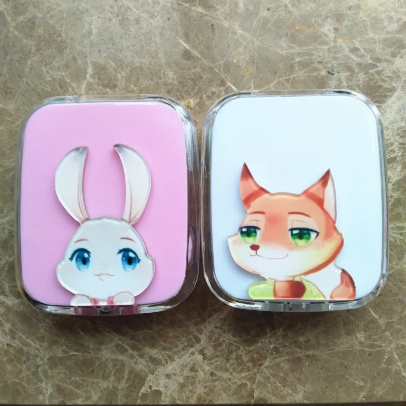 LIUSVENTINA DIY Acrylic Cute Rabbit Judy Fox Nick Contact Lens Case with Mirror Box Container for Color Lenses Gift for Lovers
LIUSVENTINA DIY Acrylic Cute Rabbit Judy Fox Nick Contact Lens Case with Mirror Box Container for Color Lenses Gift for Lovers