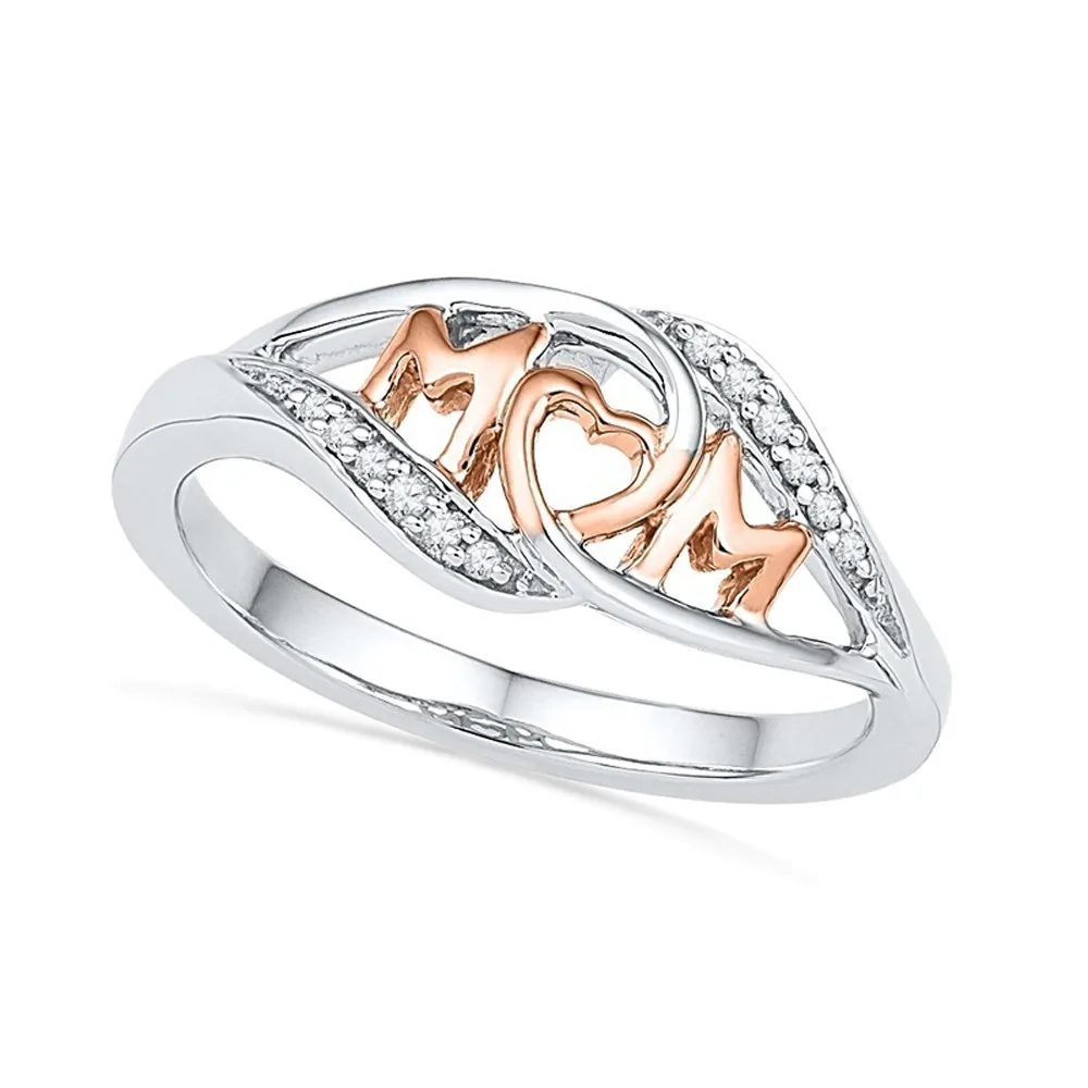 OTOKY 2018 Hot Sale Mum Silver Ring Two Tone Rose Gold Jewelry Best Gift For Mother May10CJ | Украшения и аксессуары