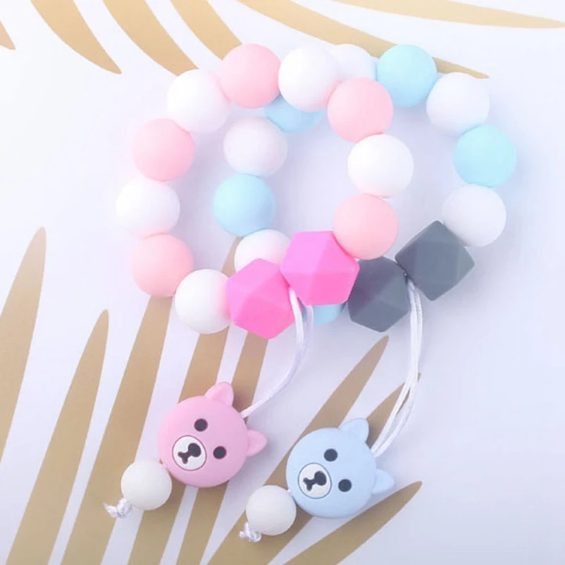 1pc Silicone Bracelet Cute Bear Pendant Baby Teething Toys Nursing Bracelet BPA Free Chewable Baby Teether
1pc Silicone Bracelet Cute Bear Pendant Baby Teething Toys Nursing Bracelet BPA Free Chewable Baby Teether