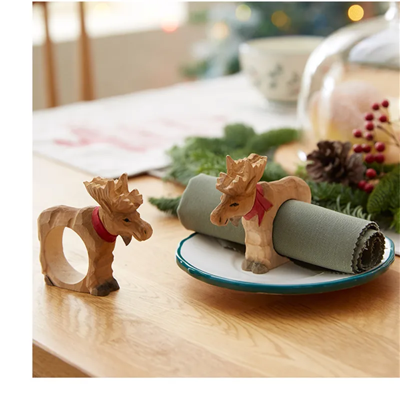 4PCS/LOT Hand-carved Wood Carving Crafts Napkin Holder Ornaments Christmas Gift Santa Snowman Deer Napkin Rings Creative Gift
4PCS/LOT Hand-carved Wood Carving Crafts Napkin Holder Ornaments Christmas Gift Santa Snowman Deer Napkin Rings Creative Gift