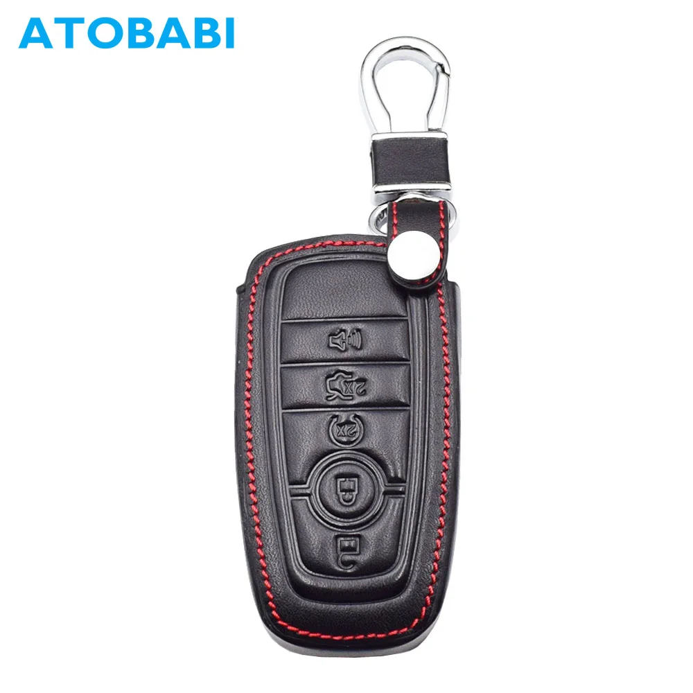 5 Buttons Genuine Leather Car Key Case Cover Keychain for Ford Fusion 2018 Mustang Explorer Expedition Edge F-350 F-450 F-550
5 Buttons Genuine Leather Car Key Case Cover Keychain for Ford Fusion 2018 Mustang Explorer Expedition Edge F-350 F-450 F-550