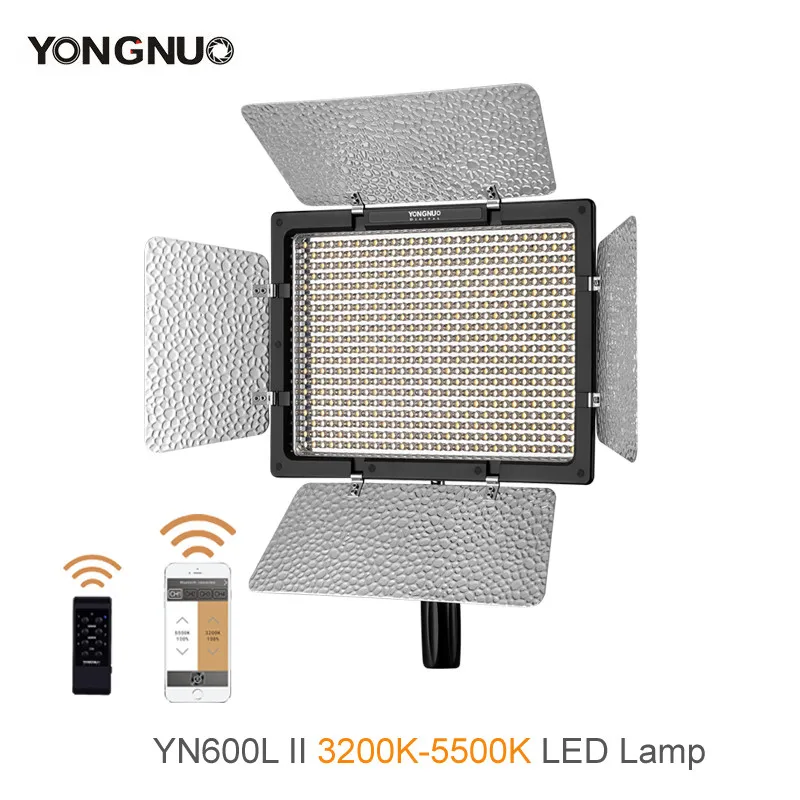 Фото Yongnuo YN600L II 3200K-5500K LED Video Light with AC Adapter Set Support Remote Control by Phone App for Interview | Электроника