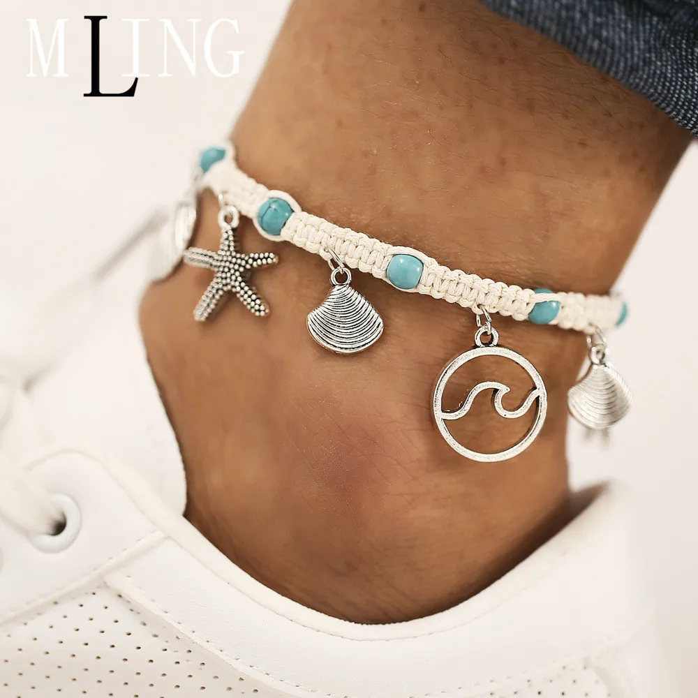 MLING Bohemian Starfish Anklets For Women Vintage Handmade Anklet Bracelet on Leg Beach Ocean Jewelry 2019
MLING Bohemian Starfish Anklets For Women Vintage Handmade Anklet Bracelet on Leg Beach Ocean Jewelry 2019