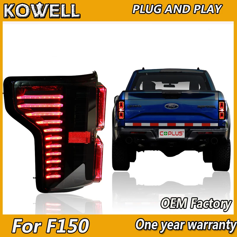 KOWELL Car Styling for Ford F150 Raptor 2015 taillights LED Tail Lamp rear trunk lamp cover drl+signal+brake+reverse Taiwan
KOWELL Car Styling for Ford F150 Raptor 2015 taillights LED Tail Lamp rear trunk lamp cover drl+signal+brake+reverse Taiwan