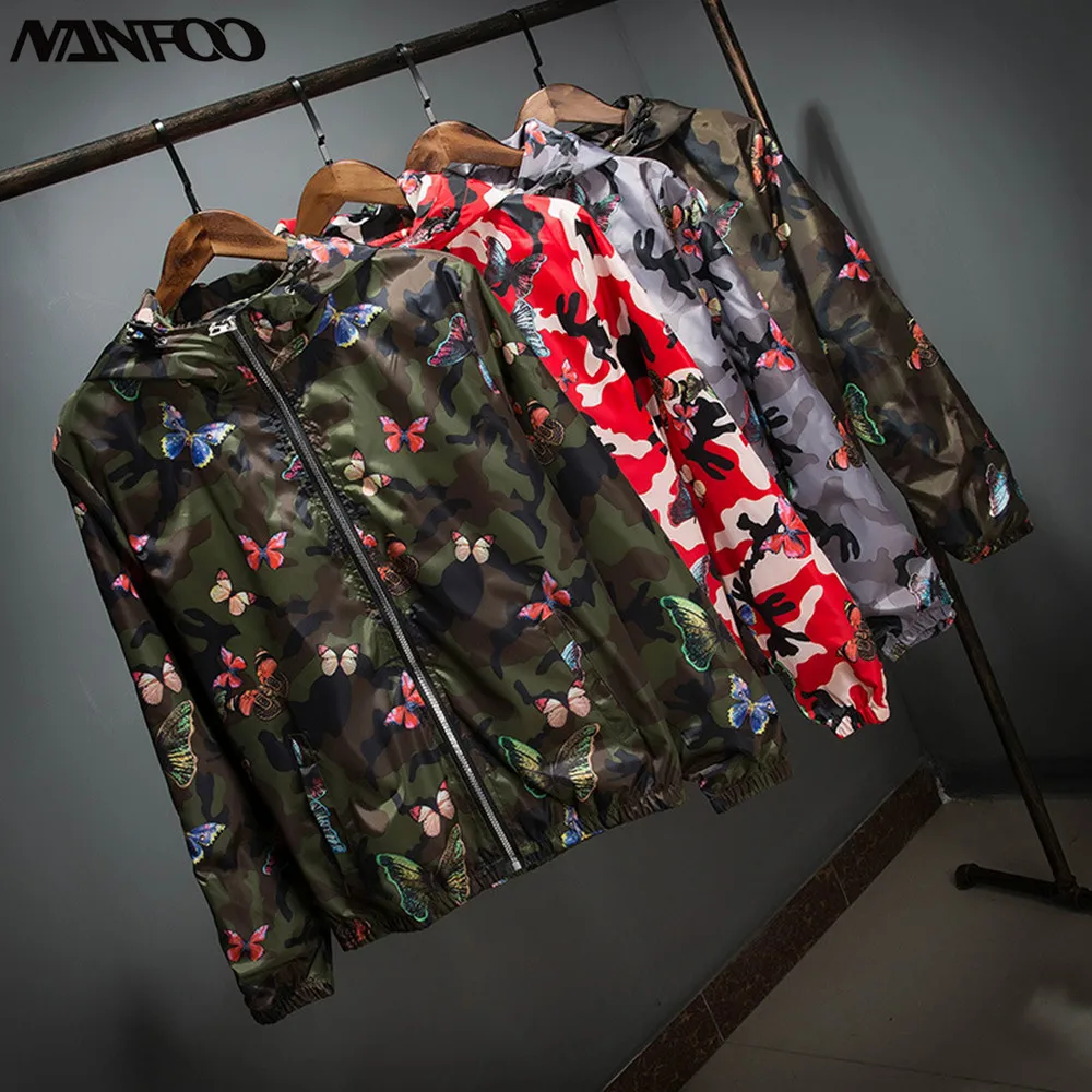Outdoor Camouflage Hiking Windbreaker Spring Summer Thin Camping Jackets Unisex Autumn Travel Hooded Coat with Butterfly Printed
Outdoor Camouflage Hiking Windbreaker Spring Summer Thin Camping Jackets Unisex Autumn Travel Hooded Coat with Butterfly Printed