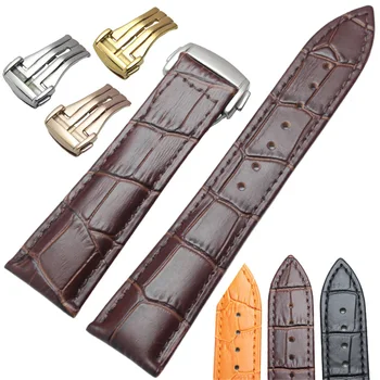 20mm 22mm Genuine Leather Watchbands Wiht Butterfly Deployment Clasp Watch Band Strap Bracelet Replacement Accessories
20mm 22mm Genuine Leather Watchbands Wiht Butterfly Deployment Clasp Watch Band Strap Bracelet Replacement Accessories
