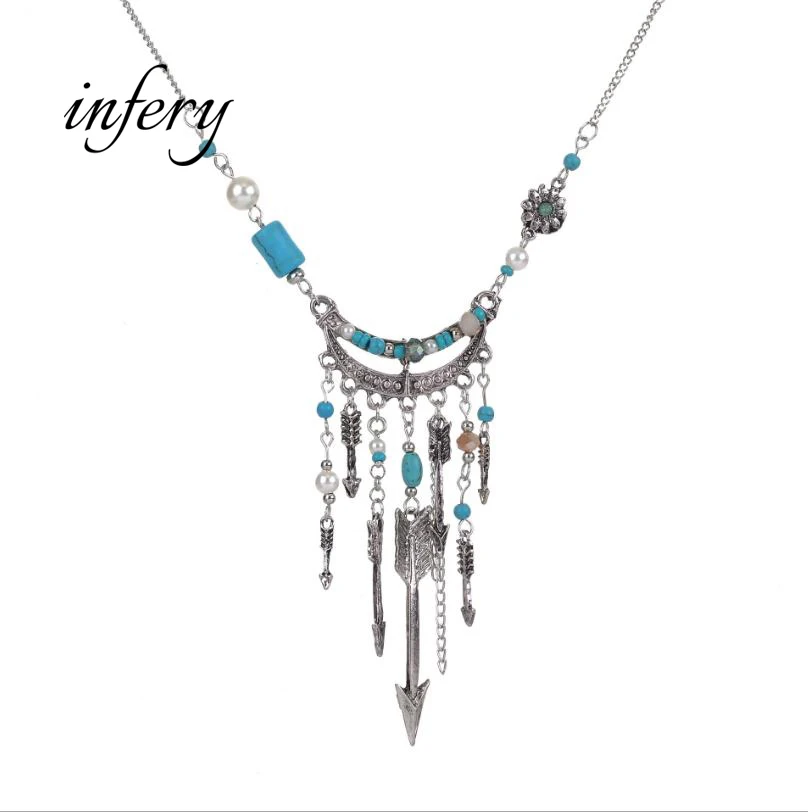 Bohemian Ethnic Long Tassel Arrows Necklaces for Women Boho Gypsy Statement Necklaces & Pendants Fashion Jewelry Collier 5N040
Bohemian Ethnic Long Tassel Arrows Necklaces for Women Boho Gypsy Statement Necklaces & Pendants Fashion Jewelry Collier 5N040