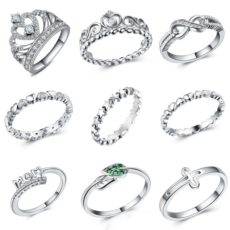 Modyle Fashion Crystal Silver Color Ring For Women Flower Love Heart Crown Finger Rings Cocktail Part Brand Ring Jewelry
Modyle Fashion Crystal Silver Color Ring For Women Flower Love Heart Crown Finger Rings Cocktail Part Brand Ring Jewelry
