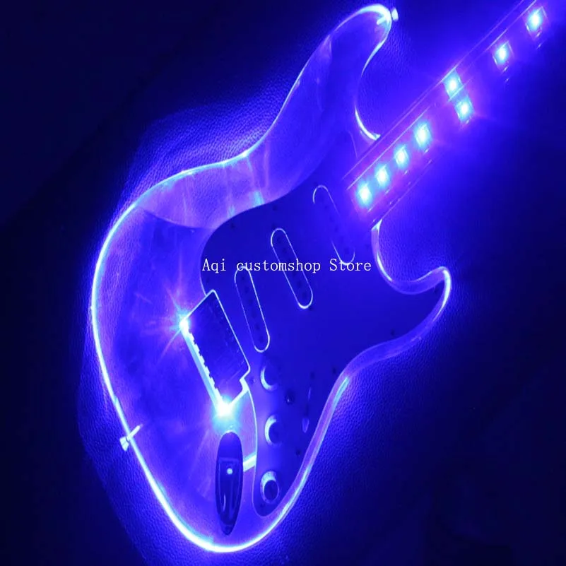 Free shipping/22F/Acrylic Body/Maple Fingerboard/Special-shaped Rock 6 String Acrylic Crystal LED electric guitar
Free shipping/22F/Acrylic Body/Maple Fingerboard/Special-shaped Rock 6 String Acrylic Crystal LED electric guitar
