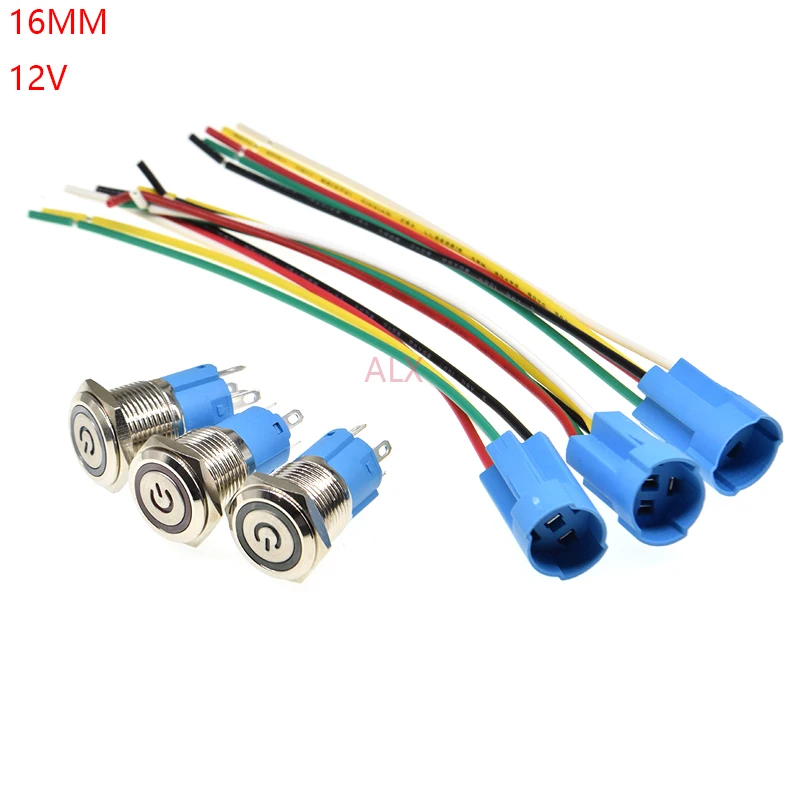 1Pcs Waterproof Metal power Push Button Switch With LED light 12V RED BLUE GREEN YELLOW Self-locking Latching ON/OFF
1Pcs Waterproof Metal power Push Button Switch With LED light 12V RED BLUE GREEN YELLOW Self-locking Latching ON/OFF