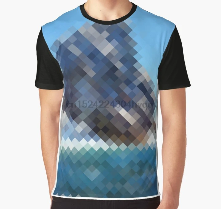 All Over Print 3D Tshirt Men Funny T Shirt Sea Rock Full Big print Graphic T-Shirt | Мужская одежда