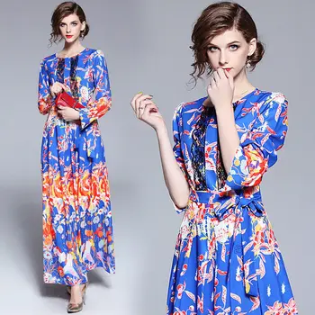 womens ladies Designer spring autumn Elegant Vintage patchwork lace print Floral runway long maxi beach dress dresses for women
womens ladies Designer spring autumn Elegant Vintage patchwork lace print Floral runway long maxi beach dress dresses for women