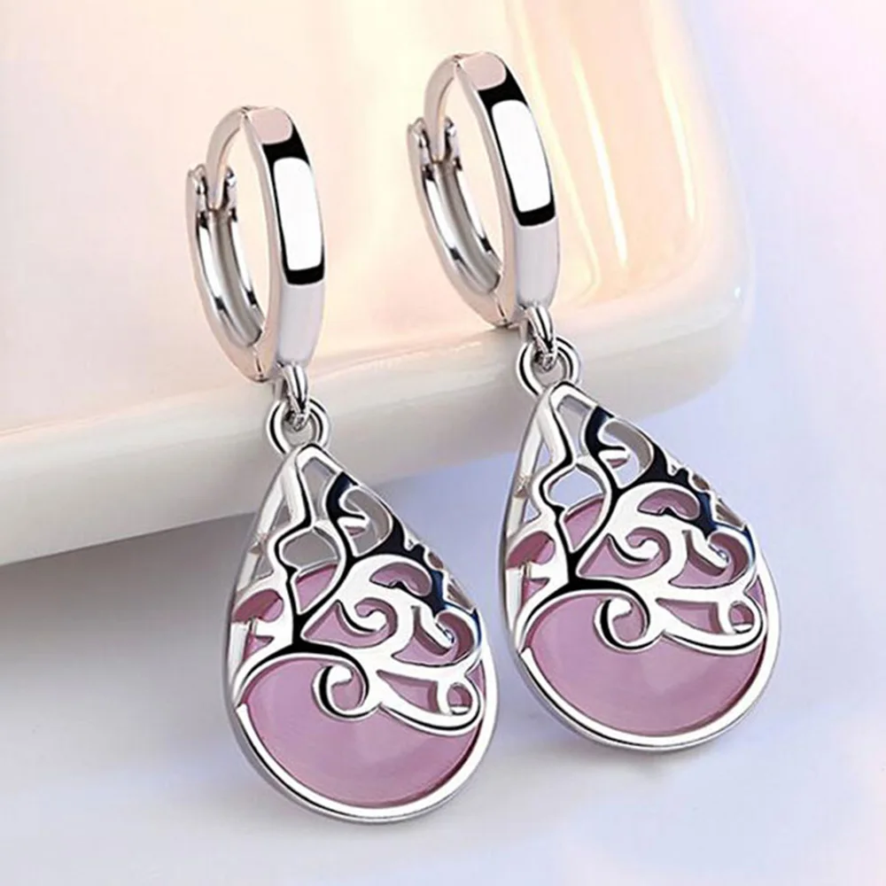 Beiver Pink / White Cat's Eye Stone Water Drop Earrings for Women White Gold Jewelry Ladies Gift Free Shipping
Beiver Pink / White Cat's Eye Stone Water Drop Earrings for Women White Gold Jewelry Ladies Gift Free Shipping