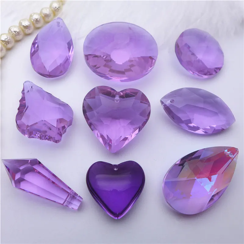 crystal purple pendants heart/snow flake/tear/sun/maple leaf/pear/ shape glass prisms women jewelry DIY accessories findings K9
crystal purple pendants heart/snow flake/tear/sun/maple leaf/pear/ shape glass prisms women jewelry DIY accessories findings K9