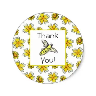 3.8cm Honey Bee Buttercups Watercolor Flower Thank You Classic Round Sticker
3.8cm Honey Bee Buttercups Watercolor Flower Thank You Classic Round Sticker