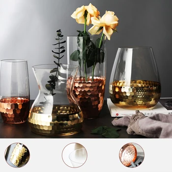 Modern multi use Electroplate glass vase Creativity home decor tabletop inserted floral water culture plant vase wedding decor
Modern multi use Electroplate glass vase Creativity home decor tabletop inserted floral water culture plant vase wedding decor