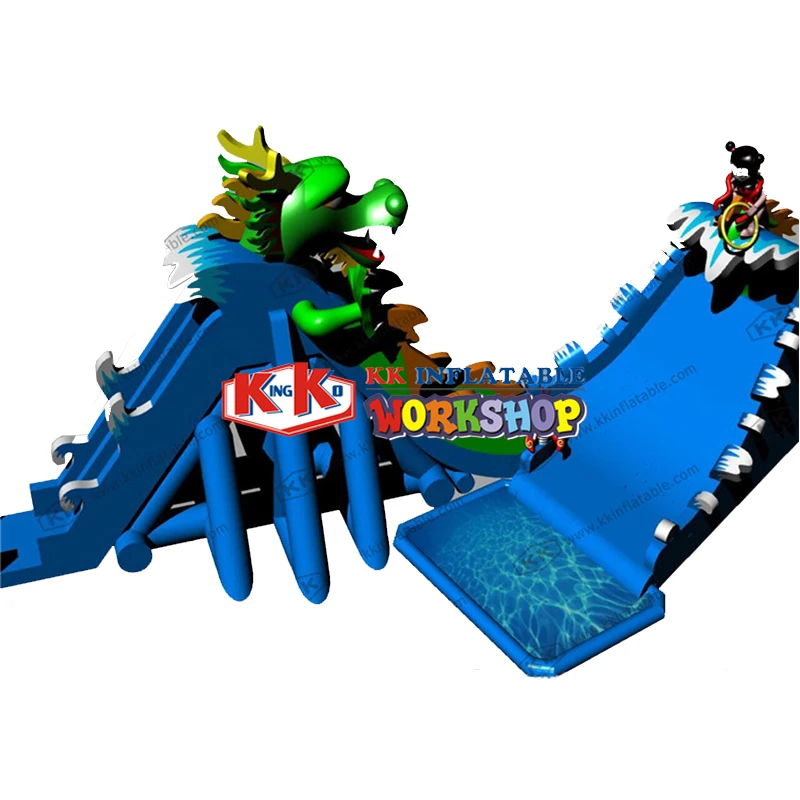 Conquers the Dragon King Children's Water Park giant inflatable water slide