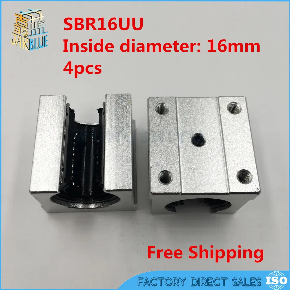 Free Shipping 4pcs SBR16UU aluminum block 16mm Linear motion ball bearing slide block match use SBR16 16mm linear guide rail
Free Shipping 4pcs SBR16UU aluminum block 16mm Linear motion ball bearing slide block match use SBR16 16mm linear guide rail