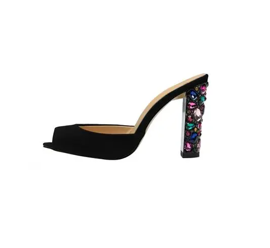 Fashion Peep Toe Thick Heels Woman Crystal Embellished Slippers 2018 Summer High Heel Sandal Colorful Rhinestones Heels Shoe
Fashion Peep Toe Thick Heels Woman Crystal Embellished Slippers 2018 Summer High Heel Sandal Colorful Rhinestones Heels Shoe
