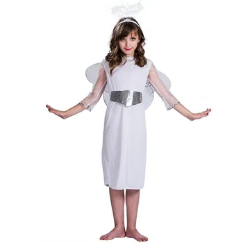 Halloween Girls Female Celestial Fairy Maiden Whtie Dress Costume All Saints' Day Cosplay Suit with Wing Headwear Blet
Halloween Girls Female Celestial Fairy Maiden Whtie Dress Costume All Saints' Day Cosplay Suit with Wing Headwear Blet