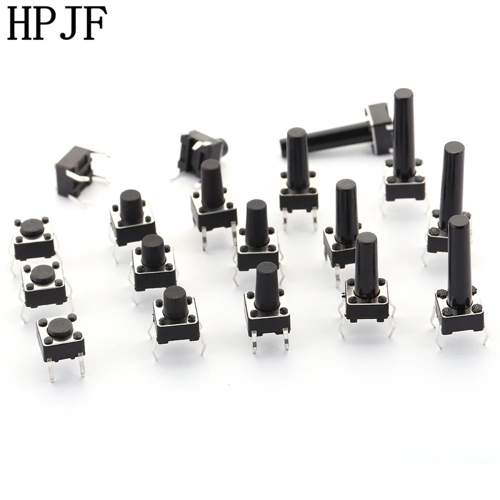 100PCS 6x6xL=5/6/7/8/9/10/11/12/13/14/15/16/17/18MM 4 Pin DIP Vertical Feet Touch Micro Button Switch
100PCS 6x6xL=5/6/7/8/9/10/11/12/13/14/15/16/17/18MM 4 Pin DIP Vertical Feet Touch Micro Button Switch