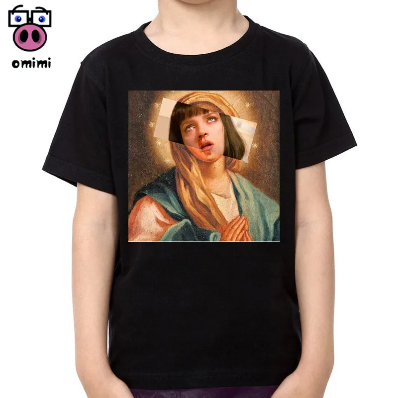Pulp Fiction VIRGIN MARY MIA WALLACE T-shirts Boy Girl Short Sleeve Soft Black T-shirt Baby Brand Clothes Boys Christmas Shirt
Pulp Fiction VIRGIN MARY MIA WALLACE T-shirts Boy Girl Short Sleeve Soft Black T-shirt Baby Brand Clothes Boys Christmas Shirt