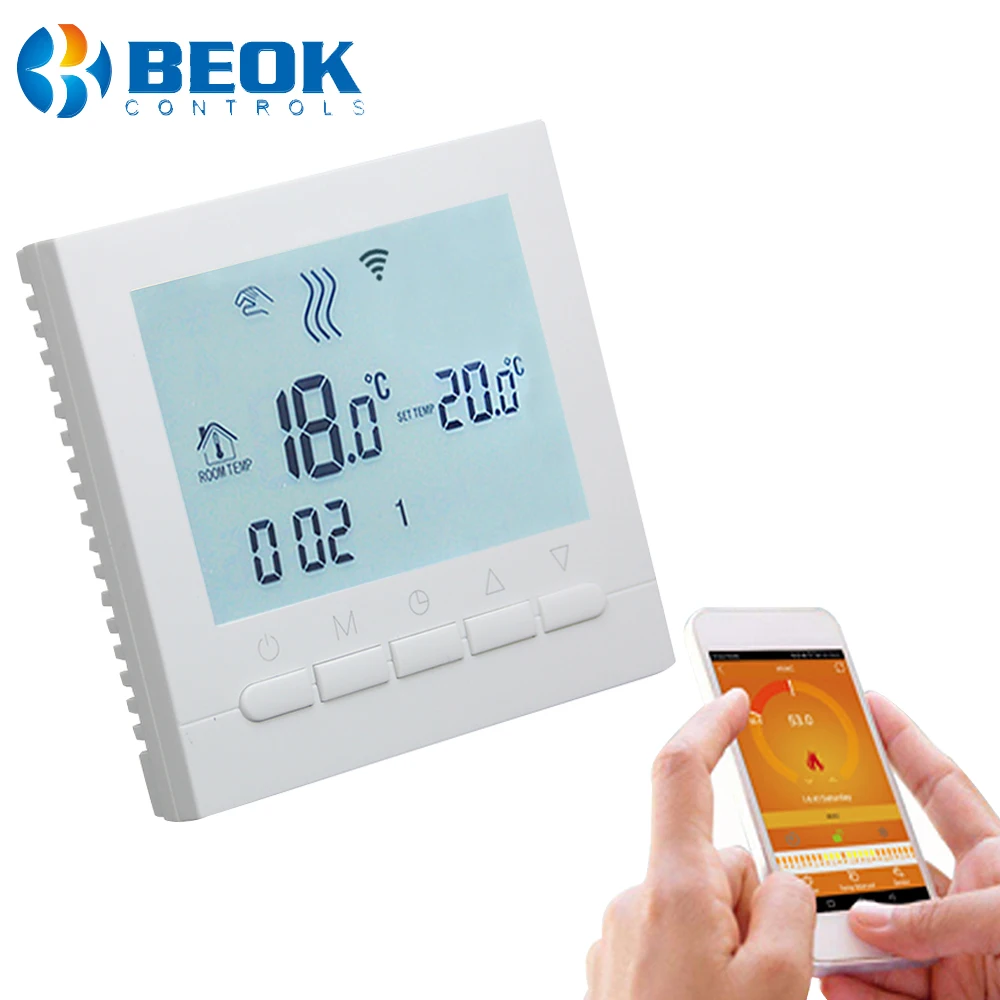 Beok Wifi Thermostat for Electric Heating Controlled by IOS and Android Smart Phone Programmable WIFI Temperature Controller
Beok Wifi Thermostat for Electric Heating Controlled by IOS and Android Smart Phone Programmable WIFI Temperature Controller
