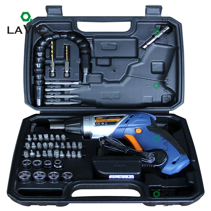 LA VIE 47pcs 4.8V Cordless Electric Screwdriver EU US UK Charger Screw Driver Bits Set Ni-Cd Chargeable Battery Power Tool 0702
LA VIE 47pcs 4.8V Cordless Electric Screwdriver EU US UK Charger Screw Driver Bits Set Ni-Cd Chargeable Battery Power Tool 0702