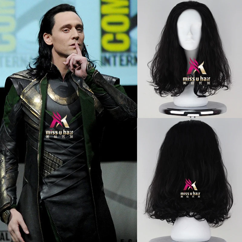 Loki Cosplay Wig The Avengers Thor Curly Long Black Men Synthetic Hair for Adult
Loki Cosplay Wig The Avengers Thor Curly Long Black Men Synthetic Hair for Adult