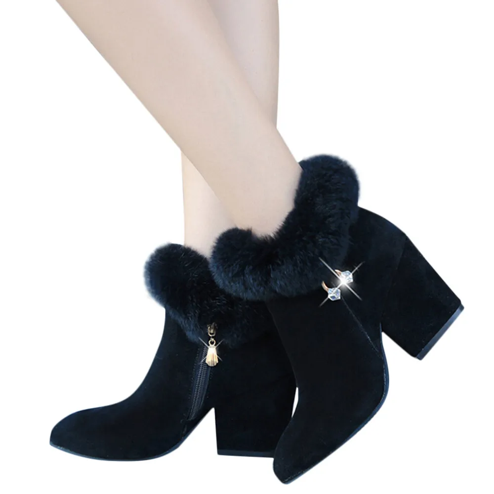 New Women Zipper Shoes Boots Winter Keep Warm Short Boots Solid Color Lady Snow Boots Flock Short Plush Boots Botines Mujer 2018
New Women Zipper Shoes Boots Winter Keep Warm Short Boots Solid Color Lady Snow Boots Flock Short Plush Boots Botines Mujer 2018