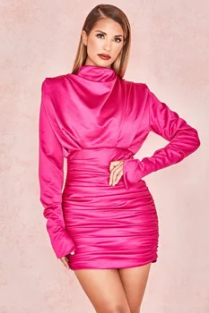 Turtleneck fashion show New Style Sexy Women Mini Dress Draped Full INS Night Club celebrity body con Party dresses wholesale
Turtleneck fashion show New Style Sexy Women Mini Dress Draped Full INS Night Club celebrity body con Party dresses wholesale