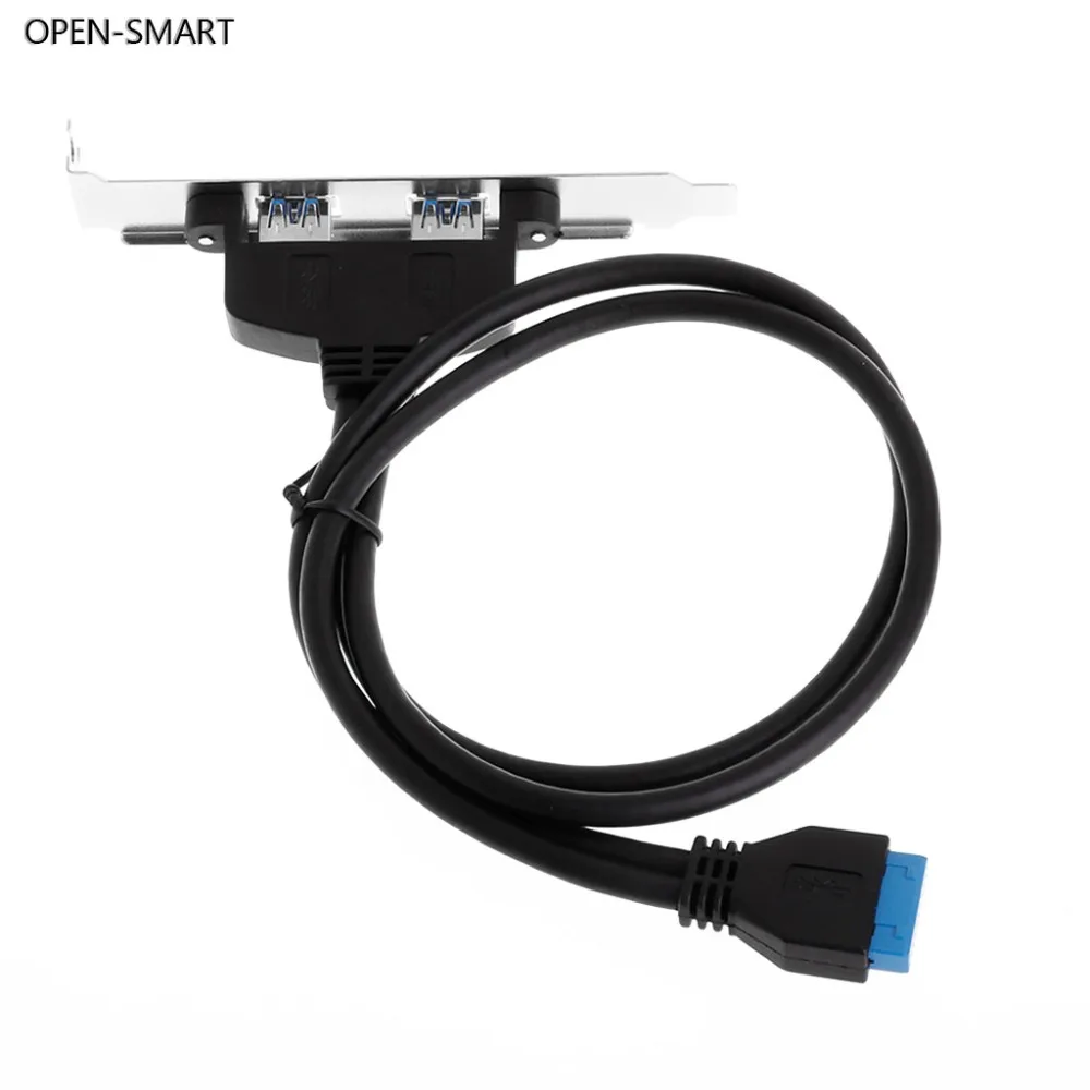 OPEN-SMART 2-Port USB 3.0 Motherboard Rear Panel Expansion Bracket Host Adapter Cable Wire 50CM 5Gbp/s Ultra-fast Data Transfer
OPEN-SMART 2-Port USB 3.0 Motherboard Rear Panel Expansion Bracket Host Adapter Cable Wire 50CM 5Gbp/s Ultra-fast Data Transfer