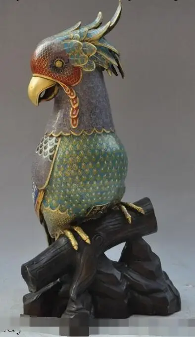 S01280 16"china bronze Cloisonne Enamel 24 k gold Parrot popinjay parakeet Bird Statue
S01280 16"china bronze Cloisonne Enamel 24 k gold Parrot popinjay parakeet Bird Statue