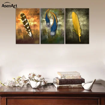 Canvas Wall Art Retro Pictures Color Feather Spray Painting 3 Pieces Print Artwork for Kids Room Bedroom Dinning Room No Frame
Canvas Wall Art Retro Pictures Color Feather Spray Painting 3 Pieces Print Artwork for Kids Room Bedroom Dinning Room No Frame