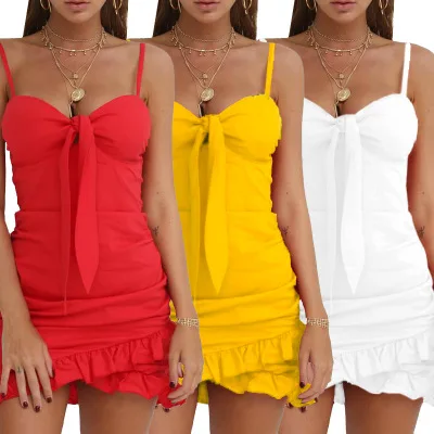 Hot Sale New Deep V Neck bowknot Women Summer Dress Spaghetti Strap Sleeveless Sexy Nightclub Strapless Solid Female Dress FC274
Hot Sale New Deep V Neck bowknot Women Summer Dress Spaghetti Strap Sleeveless Sexy Nightclub Strapless Solid Female Dress FC274