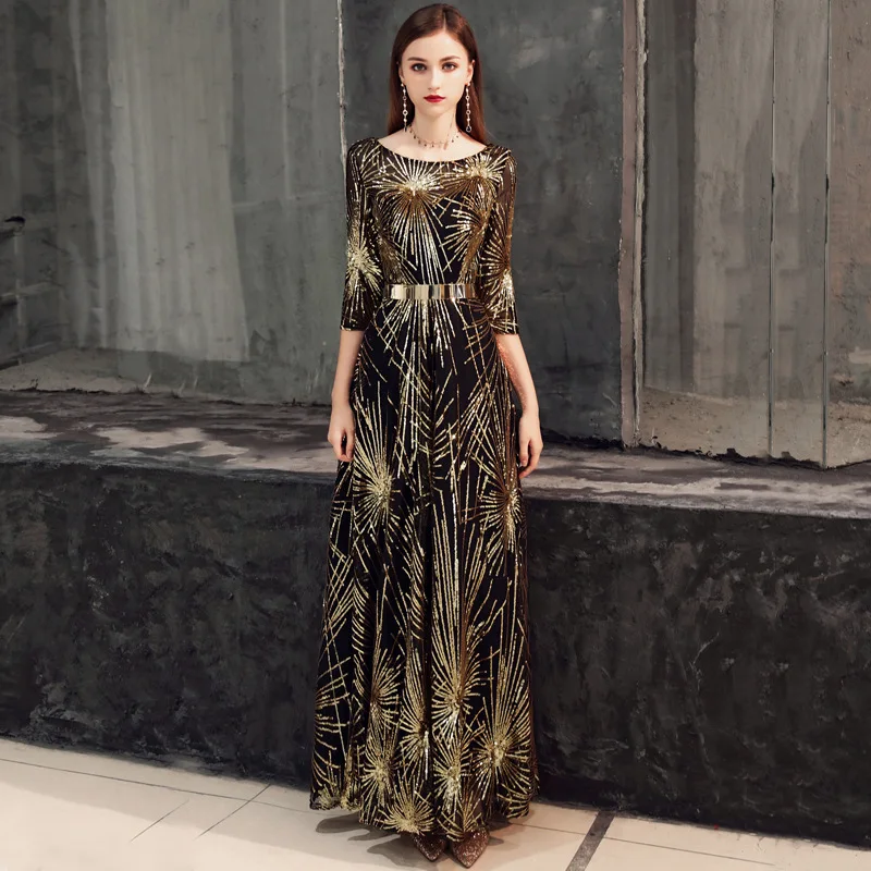 2019 New Fireworks Pattern Sequins Slim Sexy Three Quarter Sleeve Chinese Style Dress Improved Qipao Vestidos Size S-XXL
2019 New Fireworks Pattern Sequins Slim Sexy Three Quarter Sleeve Chinese Style Dress Improved Qipao Vestidos Size S-XXL