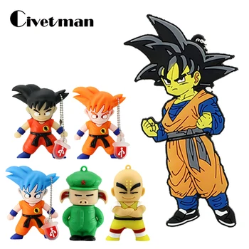 

Pen Drive Cartoon Real Capacity 8GB 16GB 32GB 64GB 128GB USB Flash Drive Dragonball SON GOKU Pendrives Flash Memory Stick Gifts