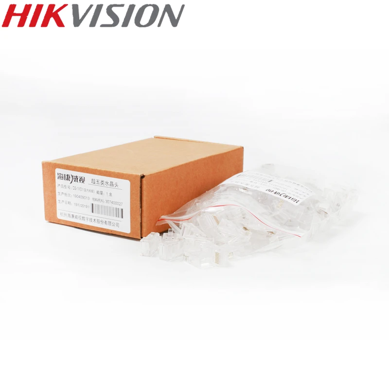 HIKVISION Original DS-1M02 UTP CAT6 RJ45 Connector Crystal 100 pieces/box for IP Cameras Network RJ45 Wholesale
HIKVISION Original DS-1M02 UTP CAT6 RJ45 Connector Crystal 100 pieces/box for IP Cameras Network RJ45 Wholesale