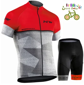 

Hot sale2019 Northwave Kids Jersey Dragen Korte Mouwen Fietsen Set Jongens Fiets Kleding Ropa Ciclismo Fietsen Kleding Sport Pak