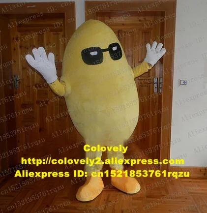 Delicate Yellow Mango Chito Melon Fruit Fruta Mascot Costume Cartoon Character Mascotte White Gloves Black Sunglasses ZZ1661 FS
Delicate Yellow Mango Chito Melon Fruit Fruta Mascot Costume Cartoon Character Mascotte White Gloves Black Sunglasses ZZ1661 FS