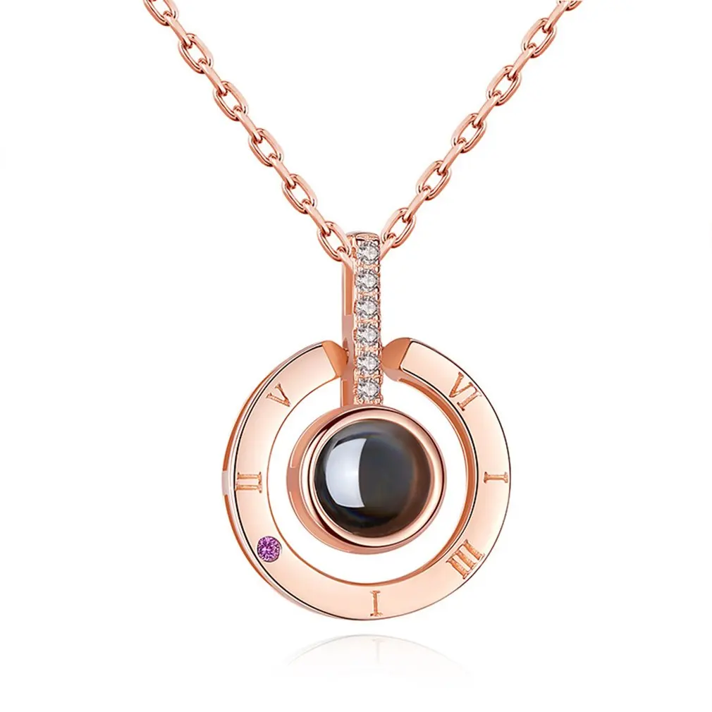 Rose Gold And Silver I Love You Necklace Projection Pendant Necklace Romantic Love Memory Wedding Necklace
Rose Gold And Silver I Love You Necklace Projection Pendant Necklace Romantic Love Memory Wedding Necklace