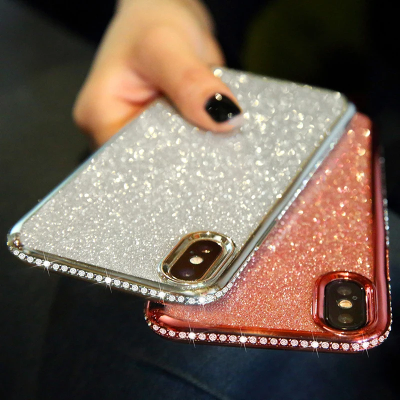 Bling Diamond For iphone 8 7 6S 6 Plus Shine Glitter Plating Cover Rhinestone Case For iPhone XS Max XR X Soft Silicon TPU Case
Bling Diamond For iphone 8 7 6S 6 Plus Shine Glitter Plating Cover Rhinestone Case For iPhone XS Max XR X Soft Silicon TPU Case