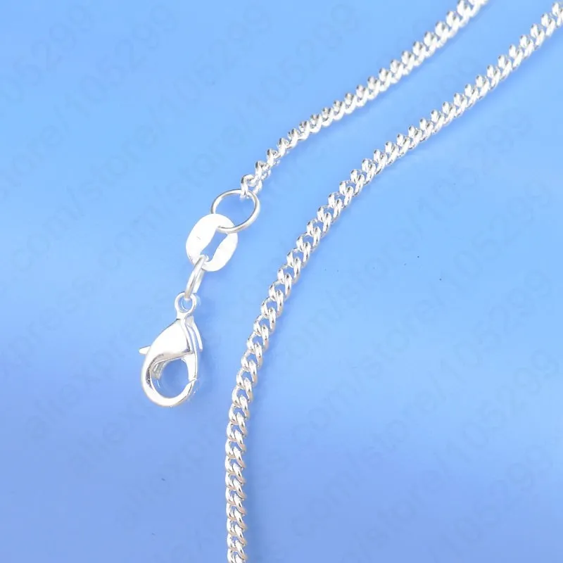 Hot Sale 1PC Fast Shipping 925 Sterling Silver Chain Necklace With Big Discount 16&quot-30&quotPopular Flat Curb Chains Jewelry | Украшения