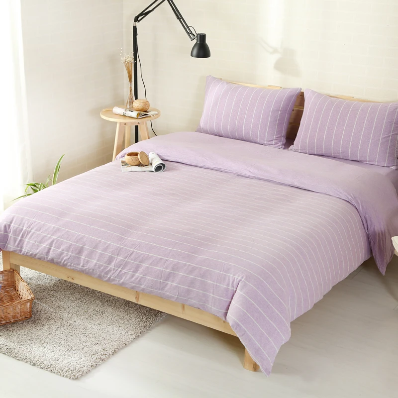 Papa&Mima stripe Queen King Size simple style bedding sets knitted Cotton purple duvet cover Fitted or Flat Bedsheet Bedlinens
Papa&Mima stripe Queen King Size simple style bedding sets knitted Cotton purple duvet cover Fitted or Flat Bedsheet Bedlinens