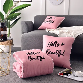 Nordic Embroidered Letter Pattern Decorative Pillow Fold Blanket Quilt 2 in 1 Home Office Sofa Rest Nap Pillow Blanket Cushion
Nordic Embroidered Letter Pattern Decorative Pillow Fold Blanket Quilt 2 in 1 Home Office Sofa Rest Nap Pillow Blanket Cushion