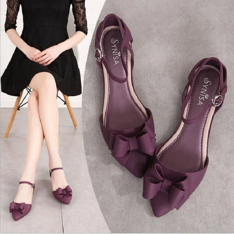 New Summer Fashion PVC Pointed Toe Bowknot Women Beach Sandals Flat Heels Ankle-Wrap Buckle Strap Lady Jelly Shoes 20190521
New Summer Fashion PVC Pointed Toe Bowknot Women Beach Sandals Flat Heels Ankle-Wrap Buckle Strap Lady Jelly Shoes 20190521