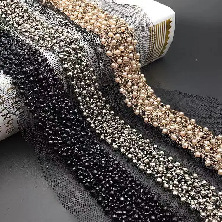 5Yards 3cm -gray/black/off white/gold handmade bead and Rhinestone sash applique, Iron on applique, Sew on applique
5Yards 3cm -gray/black/off white/gold handmade bead and Rhinestone sash applique, Iron on applique, Sew on applique
