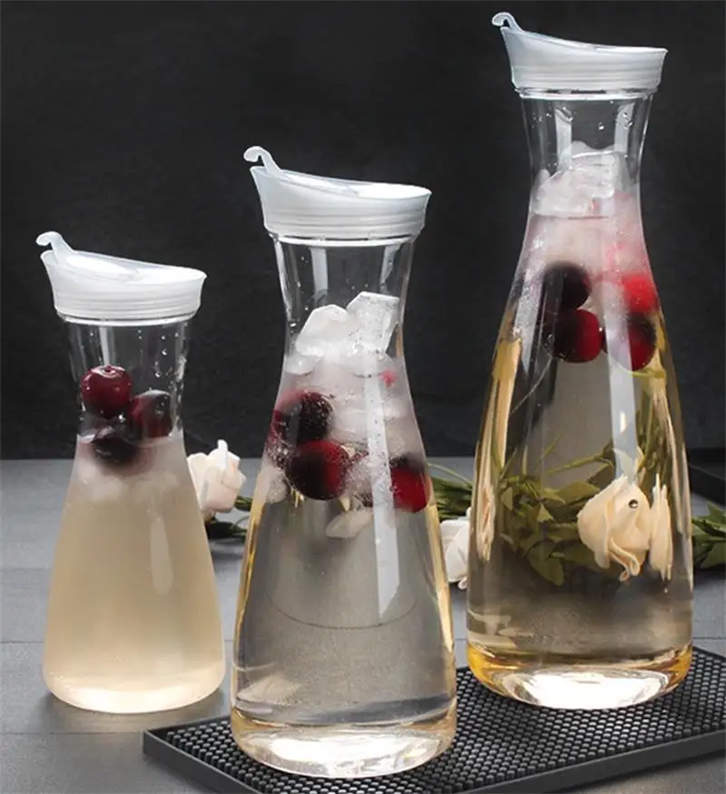 6pcs Acrylic Transparent Juice Tune Bottle Water Jug Ice Cold Kettle Plastic Tasting Pot with Lid Bar Home Use 600/1200/1600ml
6pcs Acrylic Transparent Juice Tune Bottle Water Jug Ice Cold Kettle Plastic Tasting Pot with Lid Bar Home Use 600/1200/1600ml