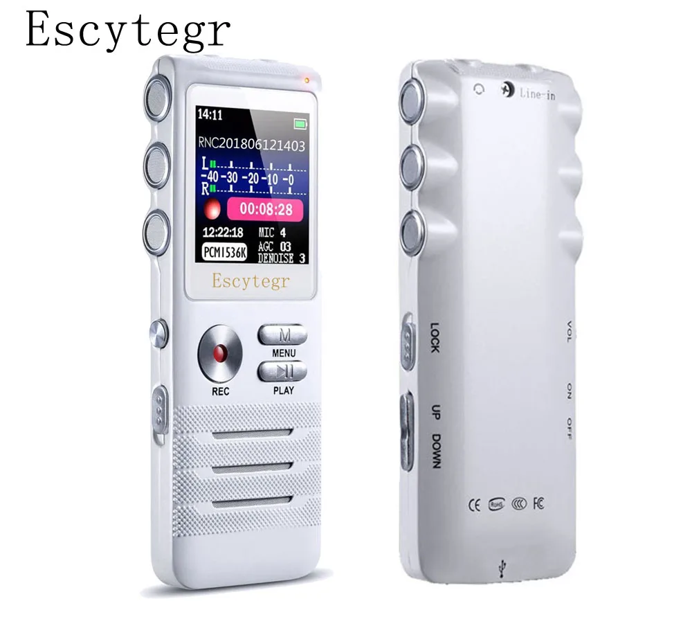 Escytegr DN006 Double Microphone Noise Reduction Recording 16GB Audio Voice Recorder Pen Music Player Dictaphone
Escytegr DN006 Double Microphone Noise Reduction Recording 16GB Audio Voice Recorder Pen Music Player Dictaphone